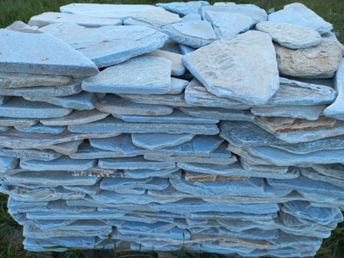 Плитняк златолит зелёный галтованный для цоколя купить в Соликамске